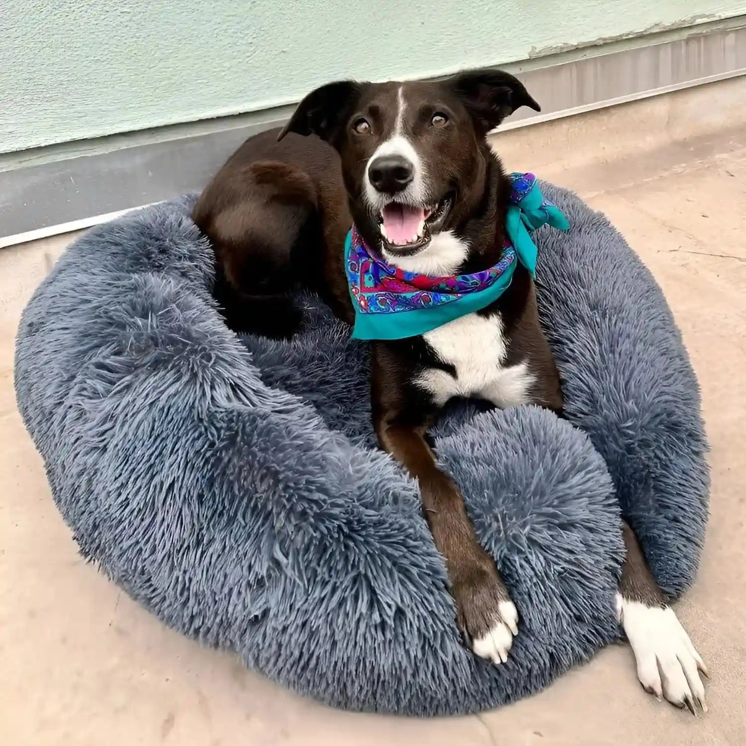 MrFluffyFriend - Dark Grey Anxiety Relieving Dog Bed