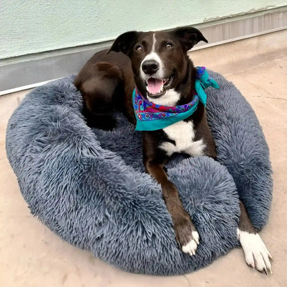 MrFluffyFriend - Dark Grey Anxiety Relieving Dog Bed