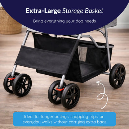 MrFluffyFriend™ - Foldable Dog Stroller for Small & Senior Dogs