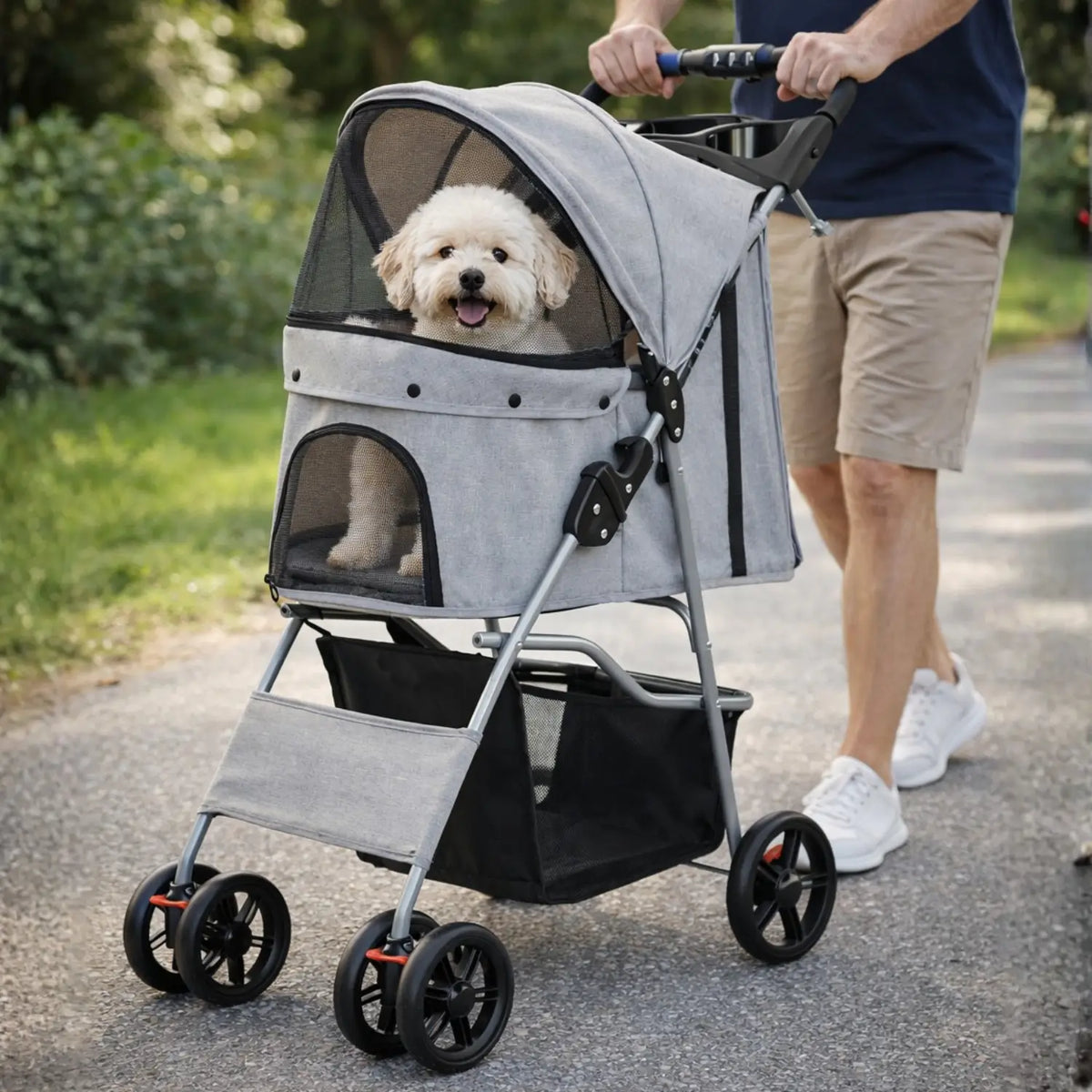 MrFluffyFriend™ - Foldable Dog Stroller for Small & Senior Dogs