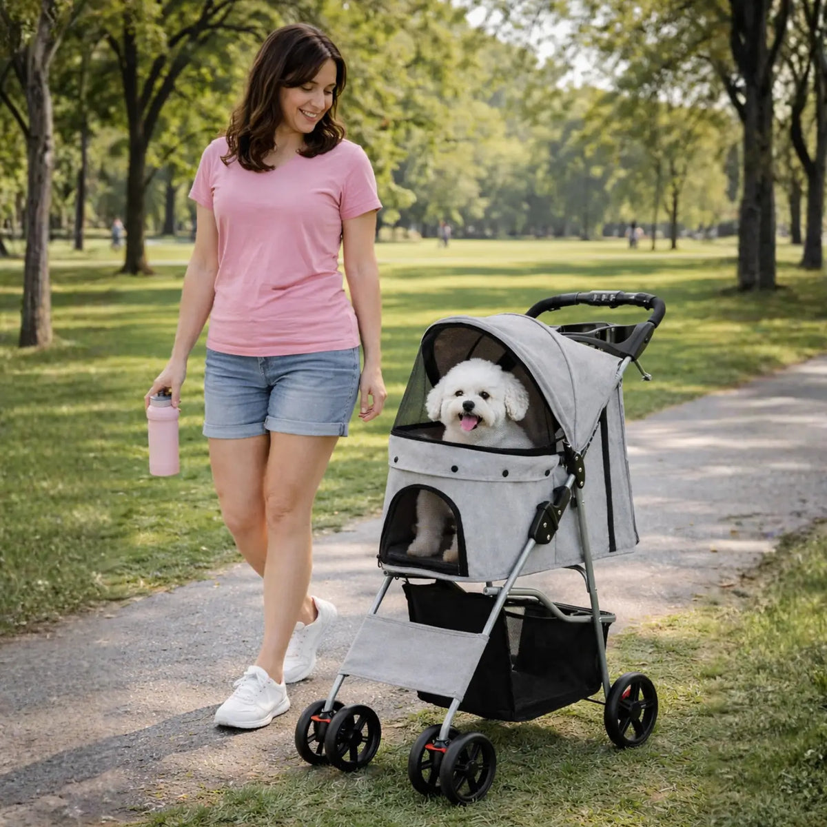 MrFluffyFriend™ - Foldable Dog Stroller for Small & Senior Dogs