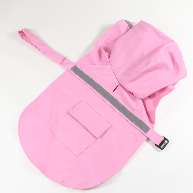 MrFluffyFriend - Pink Reflective Dog Raincoat