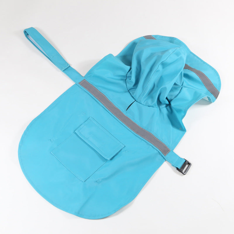 MrFluffyFriend - Blue Reflective Dog Raincoat